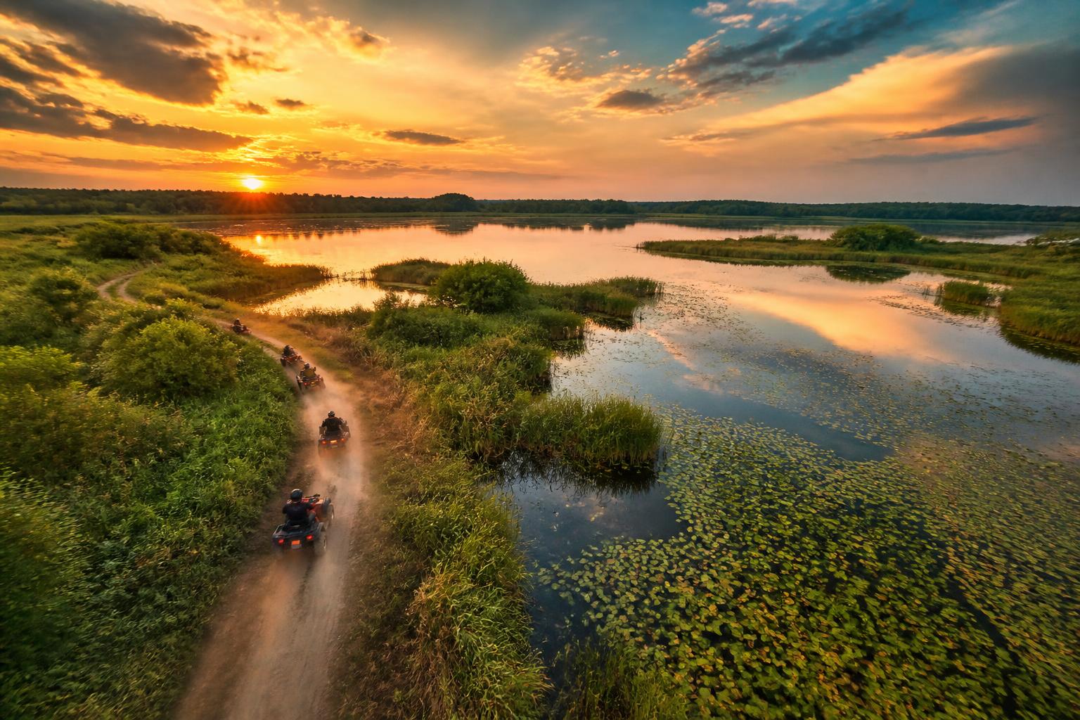 Tisza-tó naplemente quaddal